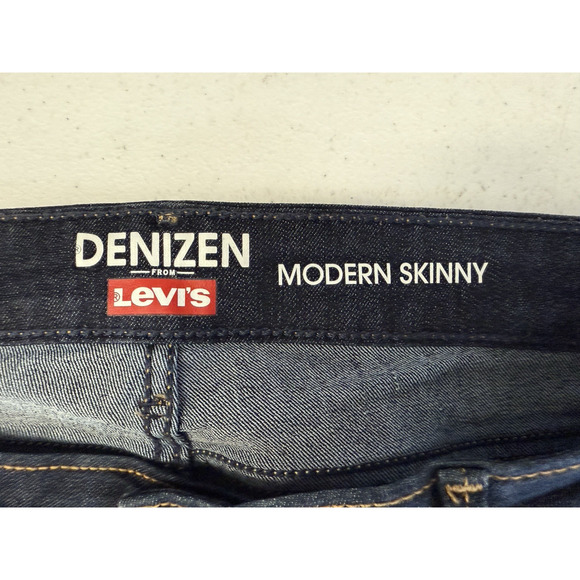 Levi's Denizen Jeans Women’s 12 Blue Modern Skinny Dark Wash Mid Rise - Picture 5 of 11